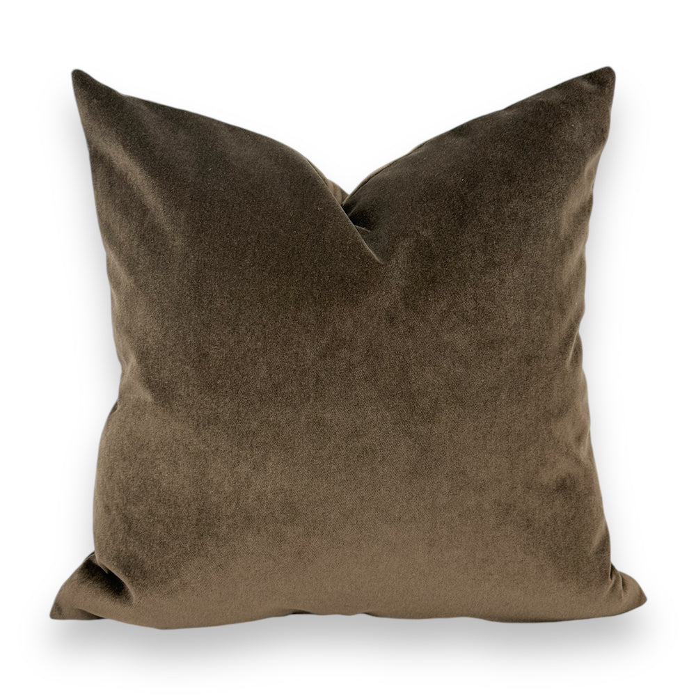 Truffle Velvet Pillow Cover- Multiple Sizes