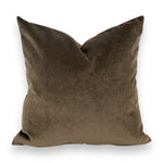 Truffle Velvet 22" Pillow Cover.