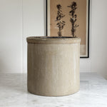 Vintage Cream Wide Stoneware Crock