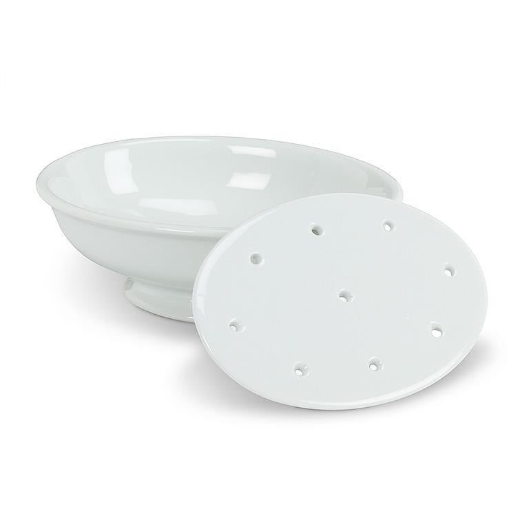 Soap Dish with Strainer.