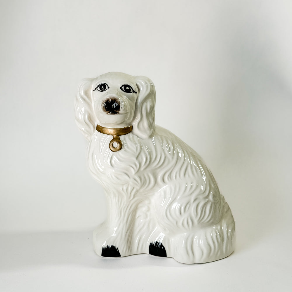 Vintage ceramic Staffordshire style dog.