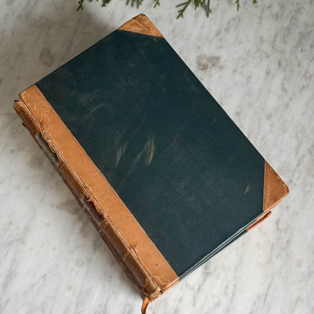 Antique Dominion Leather Law Book Pair.