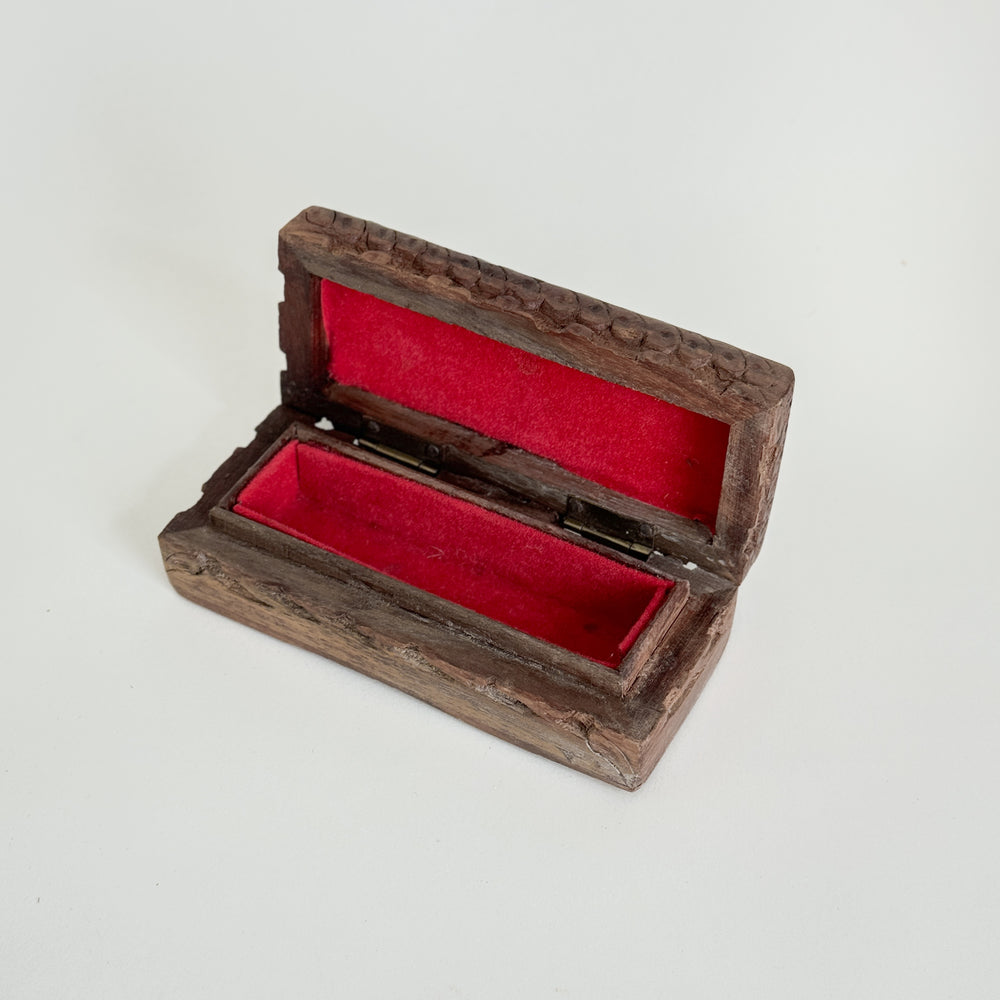 Vintage Carved Wooden Box