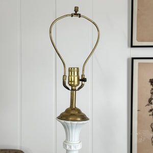 Vintage Milk Glass Lamp Base.