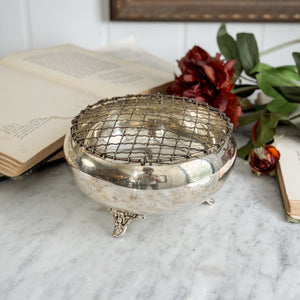 Vintage Silver Flower Frog