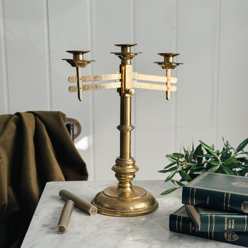 Vintage articulating brass candleholder.