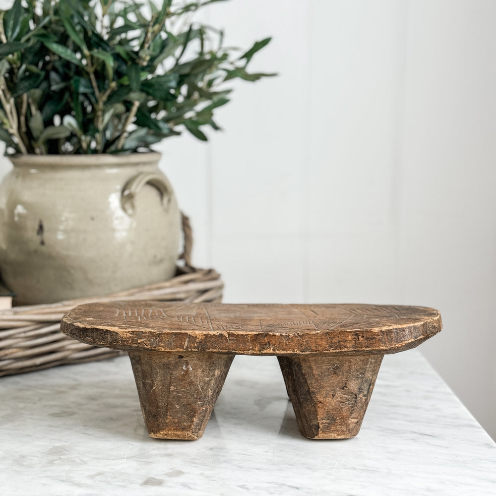 Vintage West African carved Stool