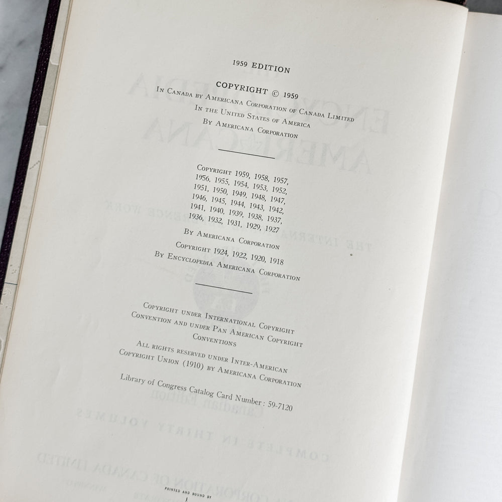 Vintage Ameri Cana Encyclopedia Book