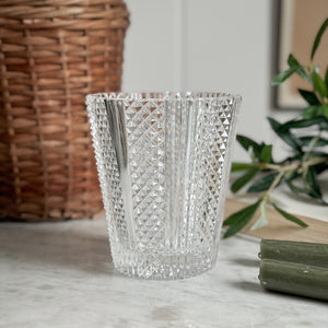 Vintage crystal candleholder vase