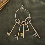Vintage brass skeleton key set.