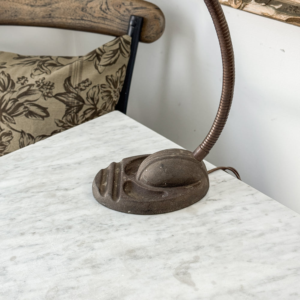 Vintage Copper Metal Desk Lamp