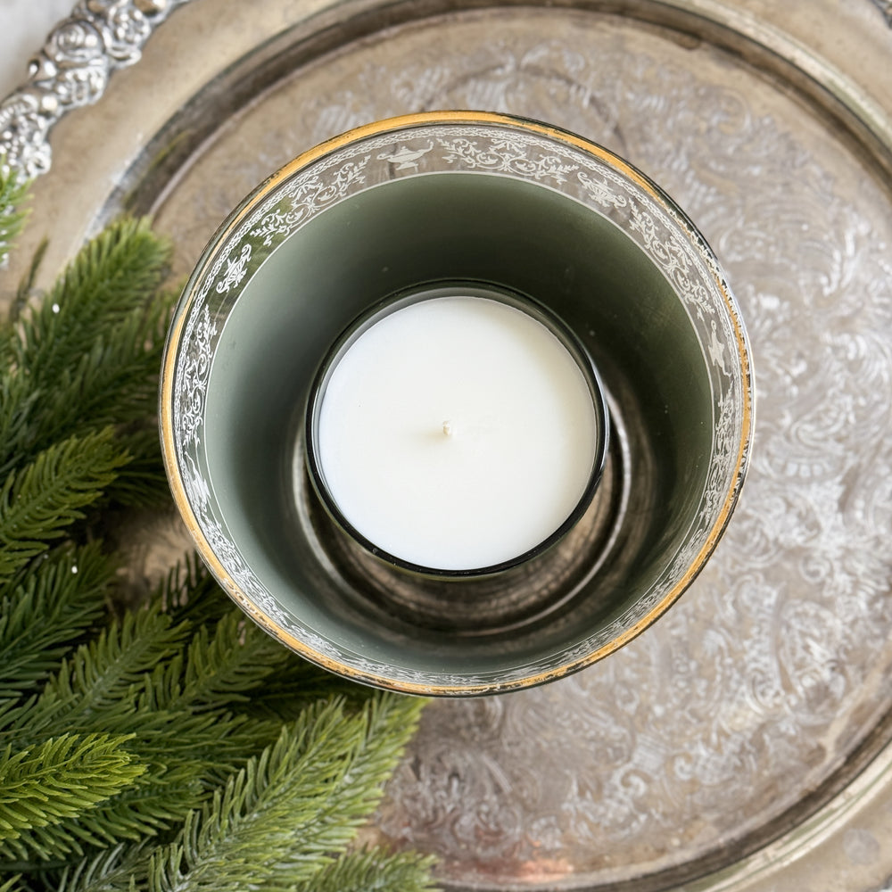 vintage wedgewood glass ice bucket.