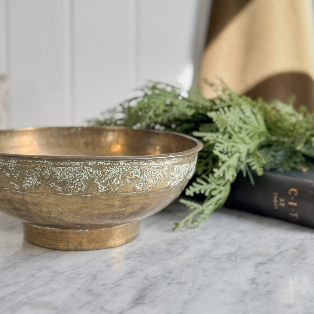 Vintage brass bowl.