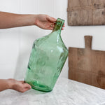 Vintage green European demijohn