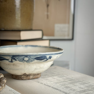 Vintage blue pottery bowl