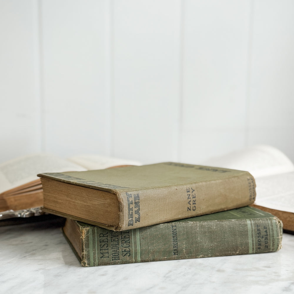 Antique Green Book Set.