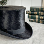 Vintage Felt Black Top Hat.