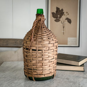 Vintage Portuguese Wicker Demijohn.
