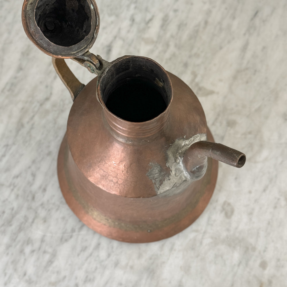 Vintage copper kettle.