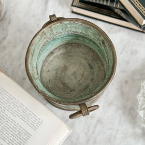 Vintage Brass Ring Handle Pot.