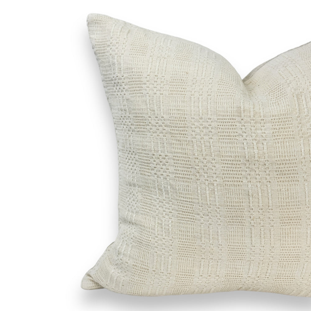 Emily 20" Woven Vintage linen Pillow Cover