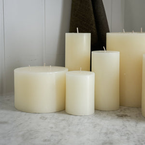 Ivory Pillar Candles - Multiple Sizes