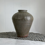 Vintage Green Pottery Jar I.