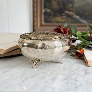 Vintage Silver Flower Frog