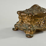 Vintage brass jewellery casket