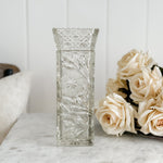 Vintage square flower vase.