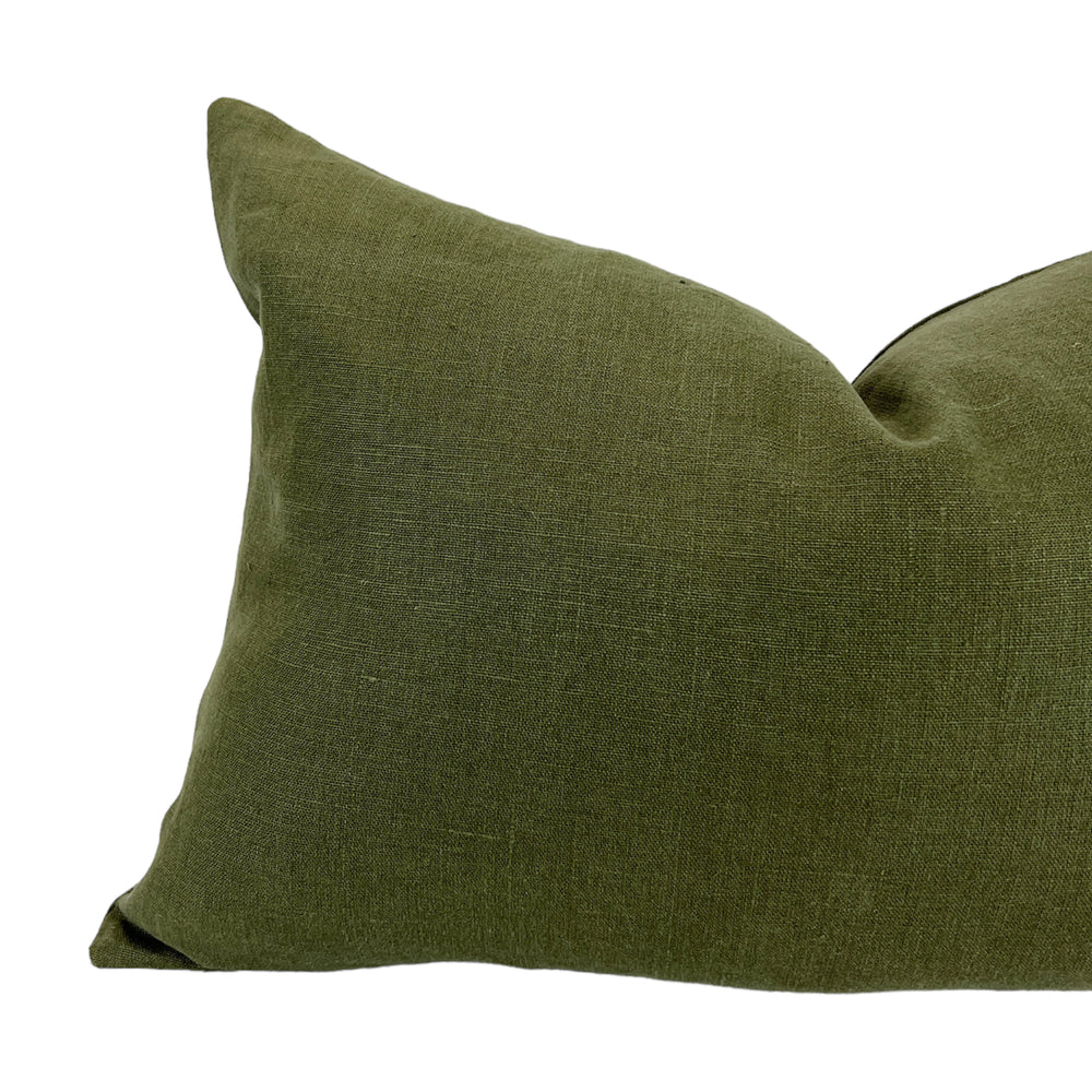 Moss Linen Pillow Cover- Multiple Sizes