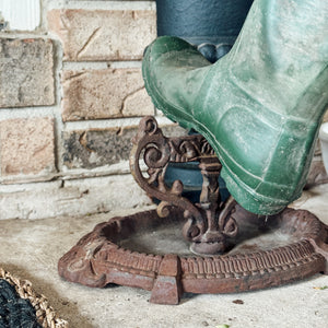 Vintage cast iron boot scraper