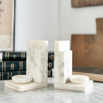 Vintage alabaster book end pair.