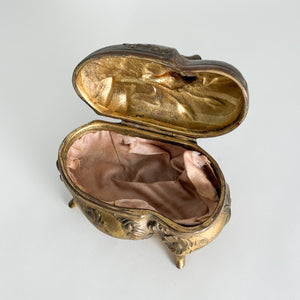 Vintage Golden Casket Jewellery Box