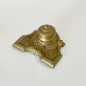 Vintage brass inkwell.