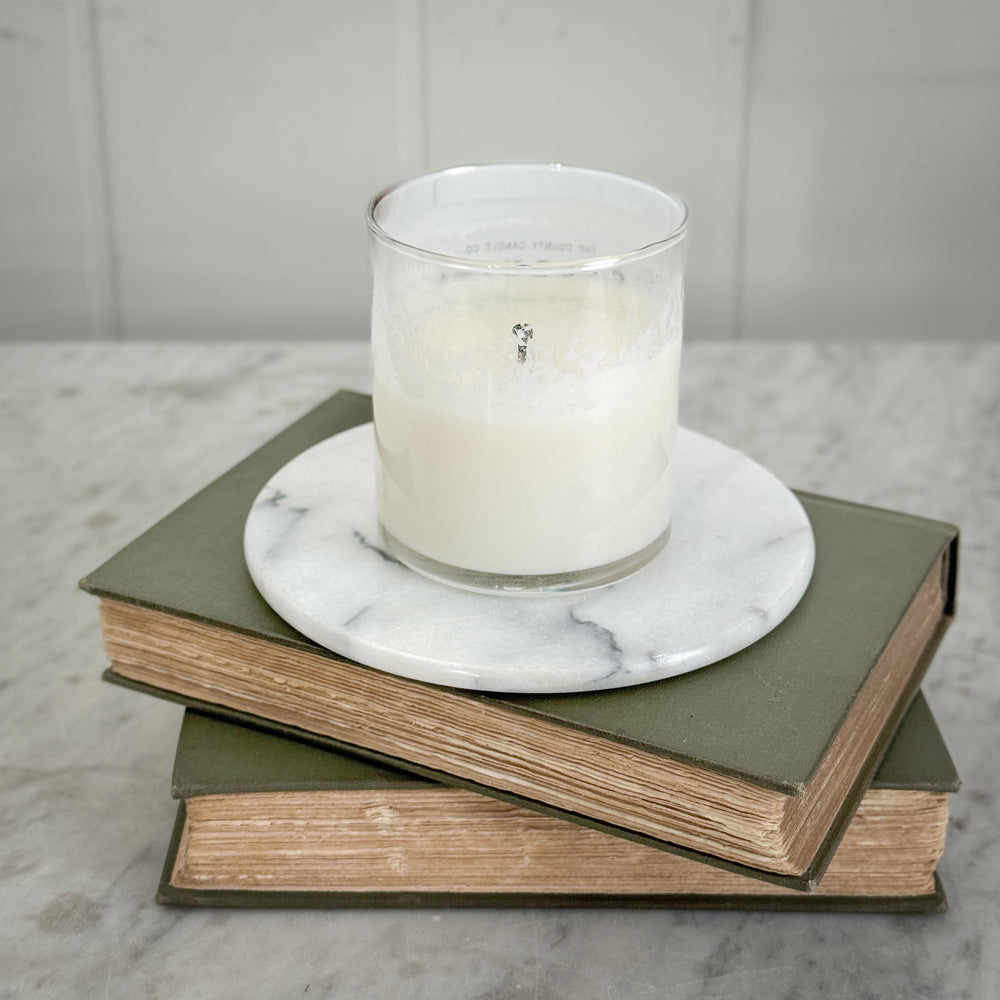 Vintage carrara marble trivet.