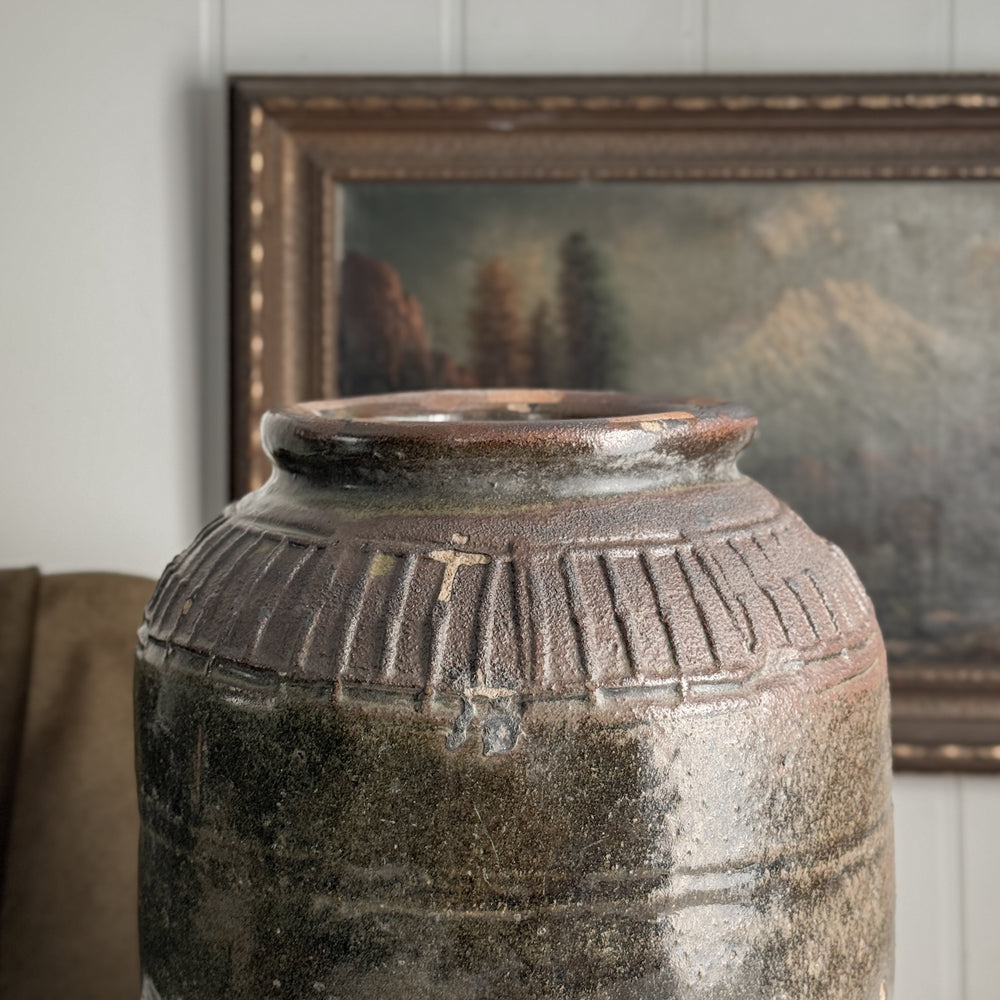 Vintage Brown Bean Pot VI.