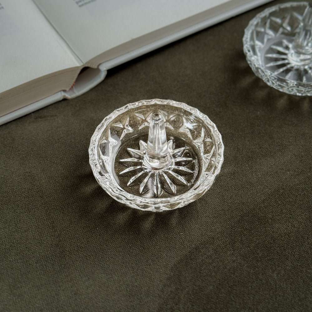 Vintage glass ring holder