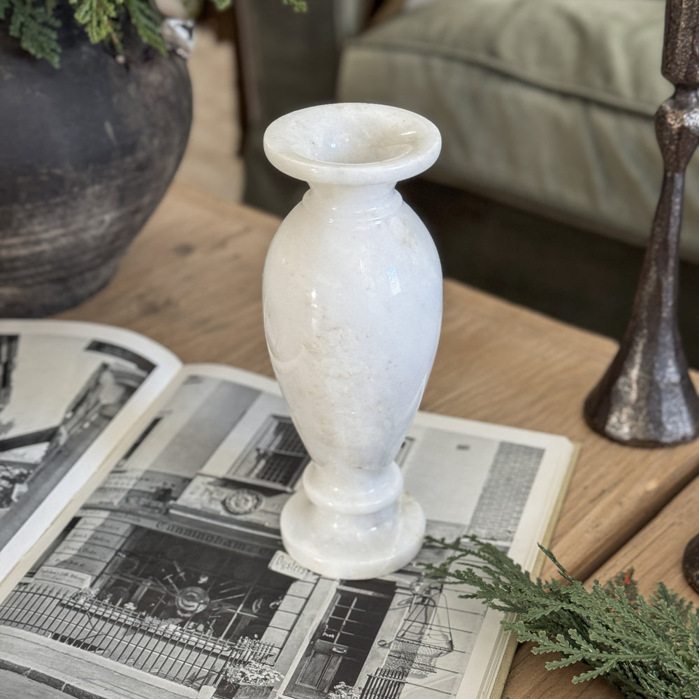 Vintage White Marble Vase