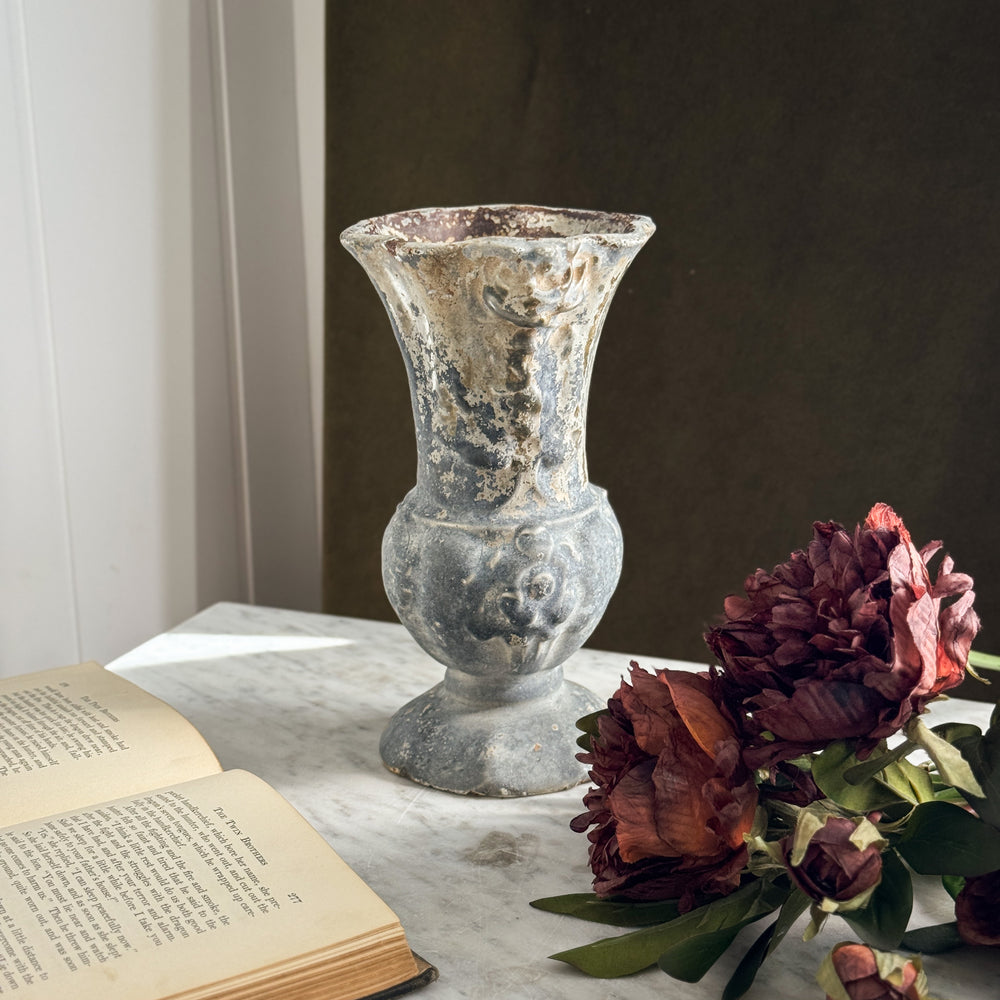 Vintage cast iron vase - FRANCE.