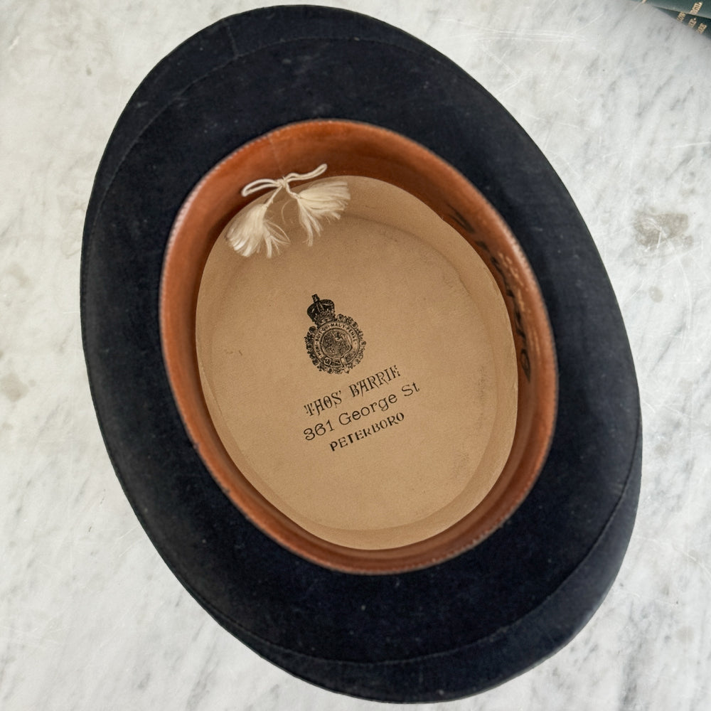 Vintage Felt Black Top Hat.