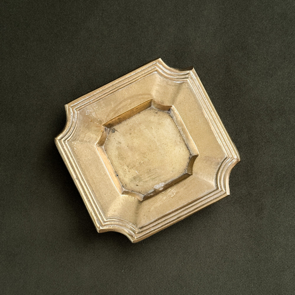 Vintage small square brass tray