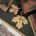 Vintage Brass Maple Leaves