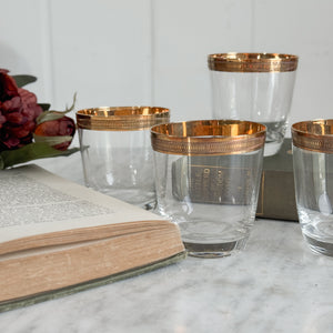Vintage Gold Rim Votive