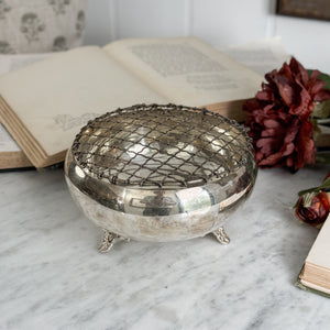 Vintage Silver Flower Frog