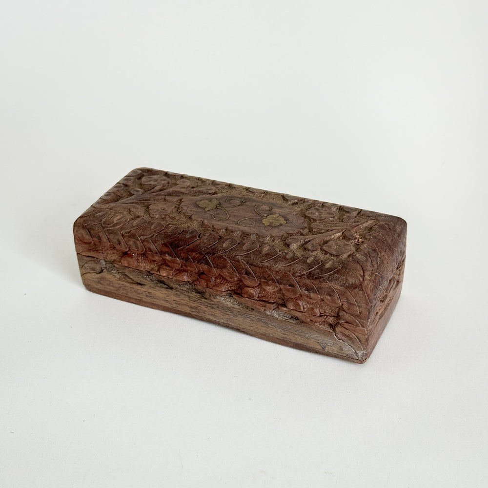 Vintage Carved Wooden Box