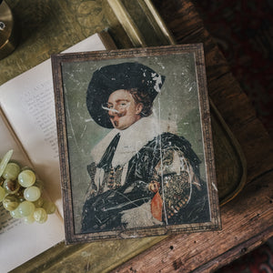 Vintage Cookie Tin with Dapper Gentleman