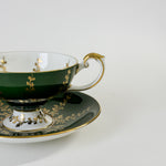 Vintage Green China Teacup and Saucer.