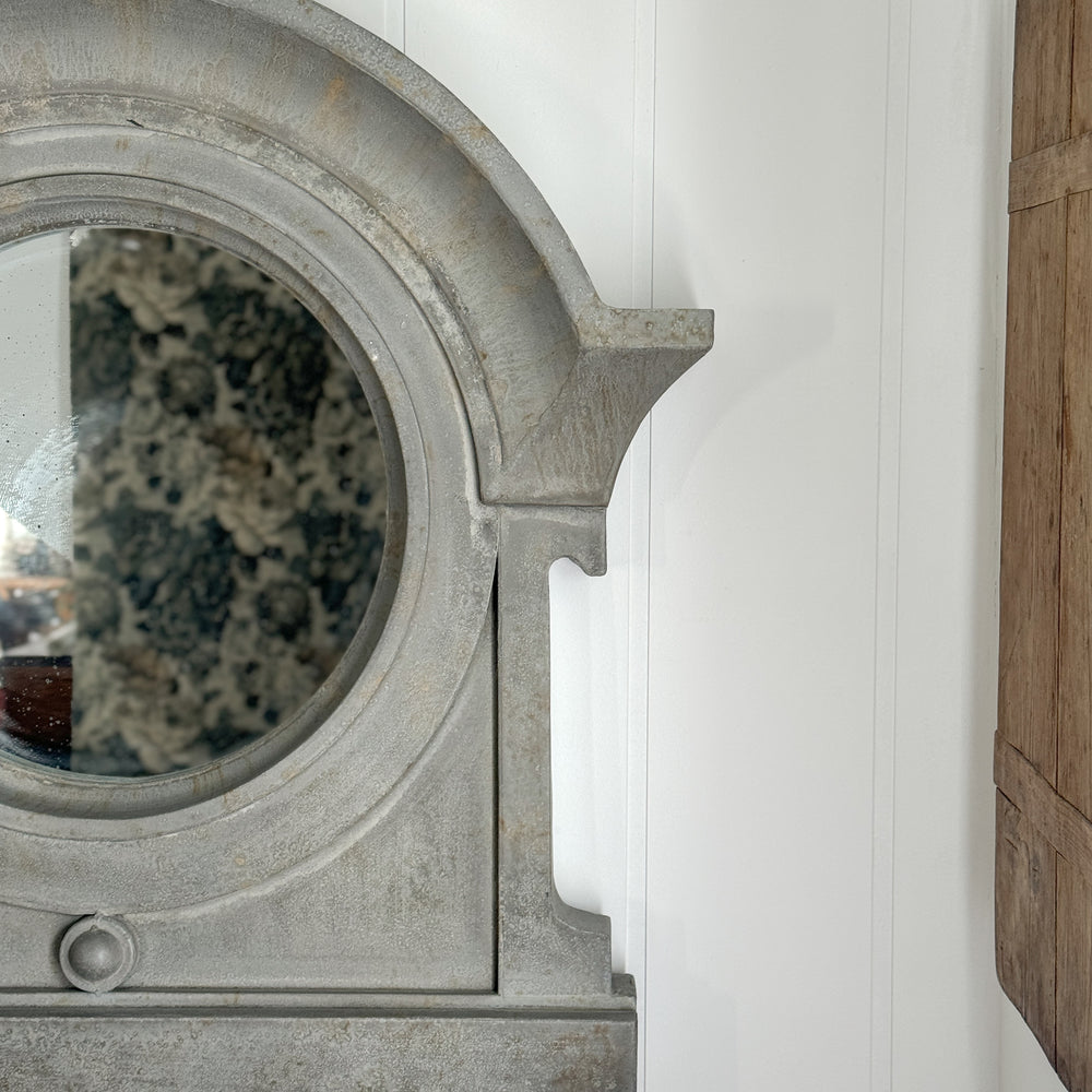 Zinc metal mansard style mirror I.