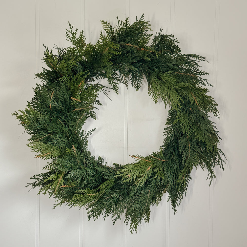 White Cedar Wreath 26".